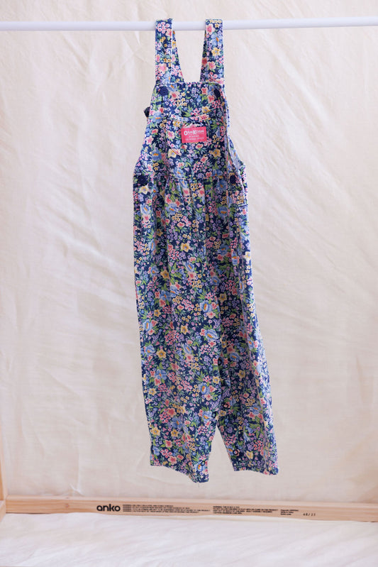 Oshkosh dark floral overalls 4T