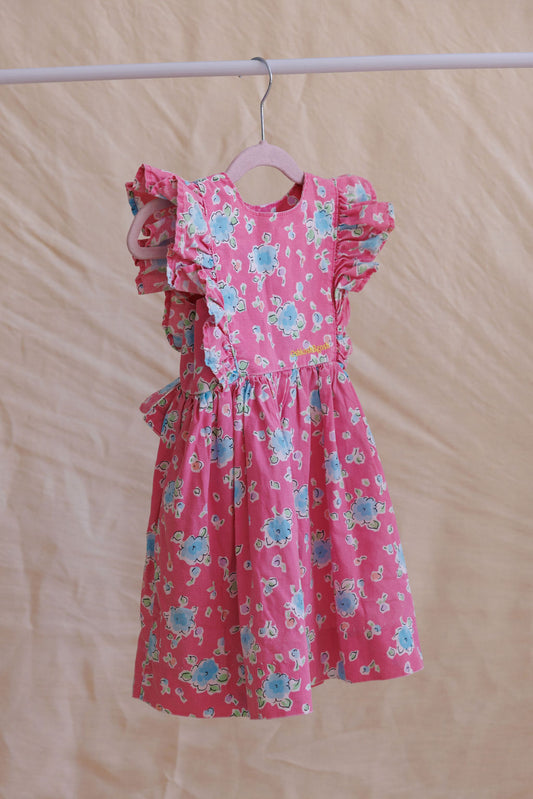 Vintage oshkosh pink frill dress size 4