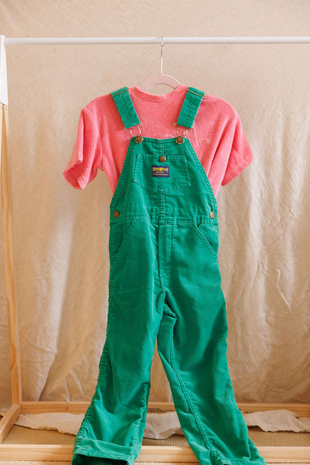 Oshkosh green 2024 corduroy overalls